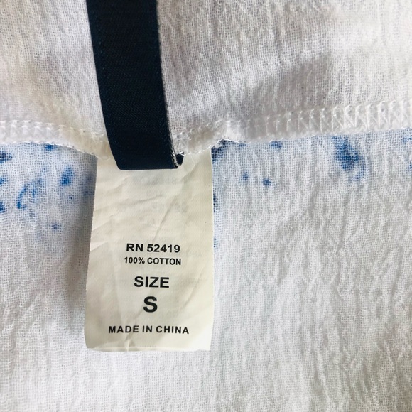 Ralph Lauren Blue Label boho long sleeved white and blue top size Small - Picture 8 of 14